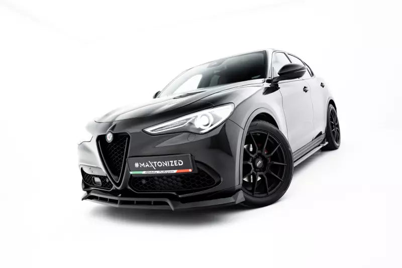 Maxton Design Frontlippe V.3 für Alfa Romeo Stelvio Mk1 Hochglanz schwarz – Ansicht 2