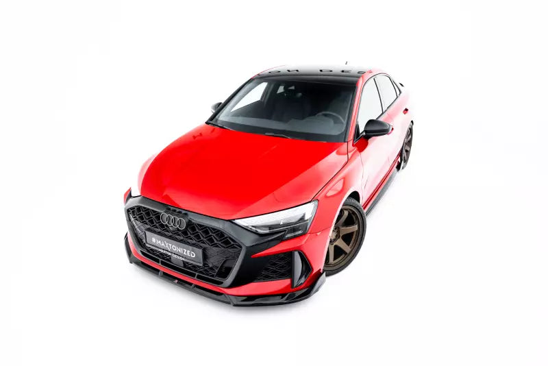 Maxton Design Frontlippe V.3 für Audi RS3 Limousine 8Y Facelift Hochglanz schwarz – Ansicht 2