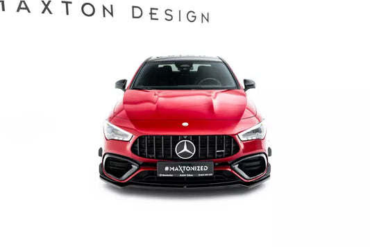 Maxton Design Frontlippe V.4 für Mercedes-AMG CLA 45 Aero C118 Hochglanz schwarz – Ansicht 1