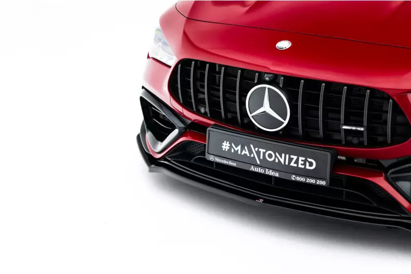Maxton Design Frontlippe V.4 für Mercedes-AMG CLA 45 Aero C118 Hochglanz schwarz – Ansicht 3