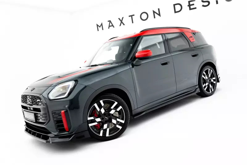 Maxton Design Seitenschweller (Paar) V.1 für Mini Countryman JCW U25 Hochglanz schwarz – Ansicht 3