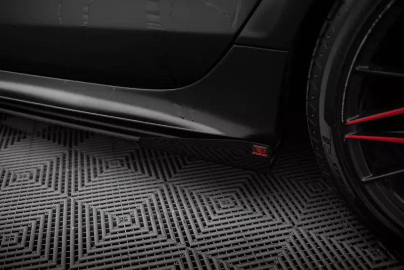 Flaps für Street Pro Seitenschweller für Audi A7 RS7-Look C7 Hochglanz schwarz – Ansicht 1