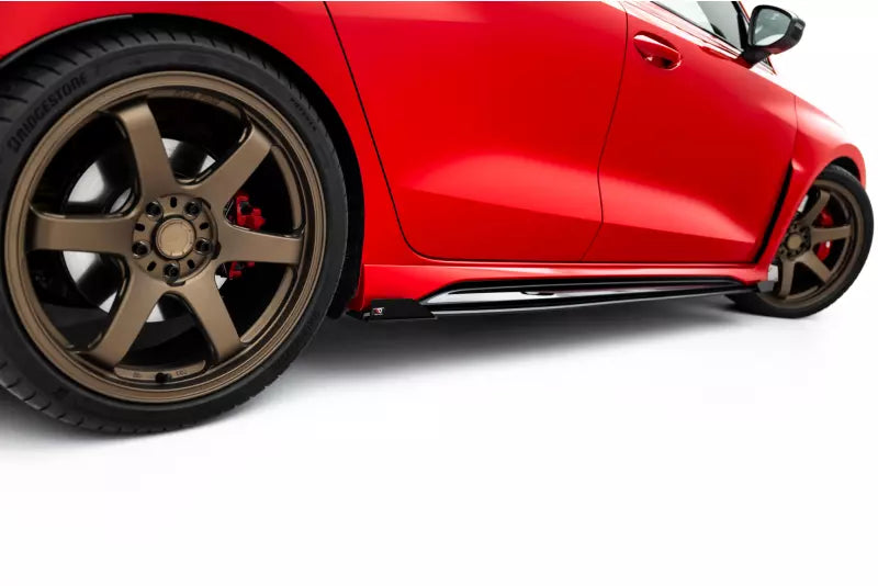 Flaps für Street Pro Seitenschweller für Audi RS3 Limousine 8Y Facelift Hochglanz schwarz – Ansicht 2