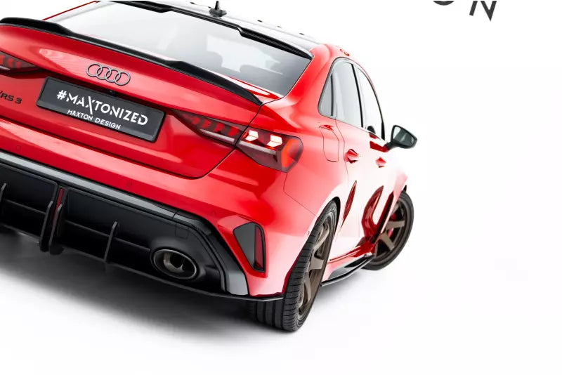Maxton Design Street Pro Heckdiffusor für Audi RS3 Limousine 8Y Facelift Schwarz matt – Ansicht 1