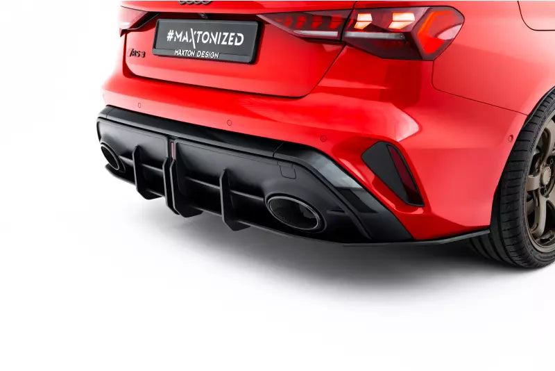 Maxton Design Street Pro Heckdiffusor für Audi RS3 Limousine 8Y Facelift Schwarz matt – Ansicht 2