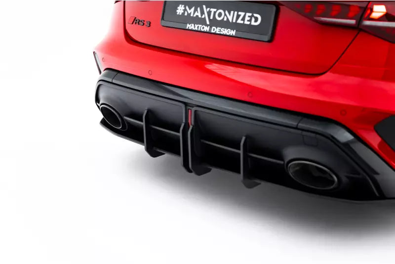 Maxton Design Street Pro Heckdiffusor für Audi RS3 Limousine 8Y Facelift Schwarz matt – Ansicht 3