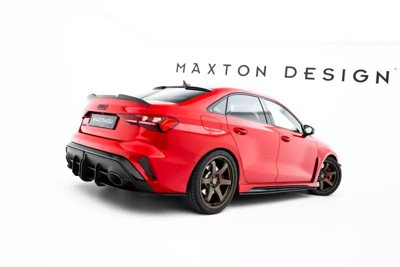 Maxton Design Street Pro Seitenschweller für Audi RS3 Limousine 8Y Facelift Schwarz matt – Ansicht 3