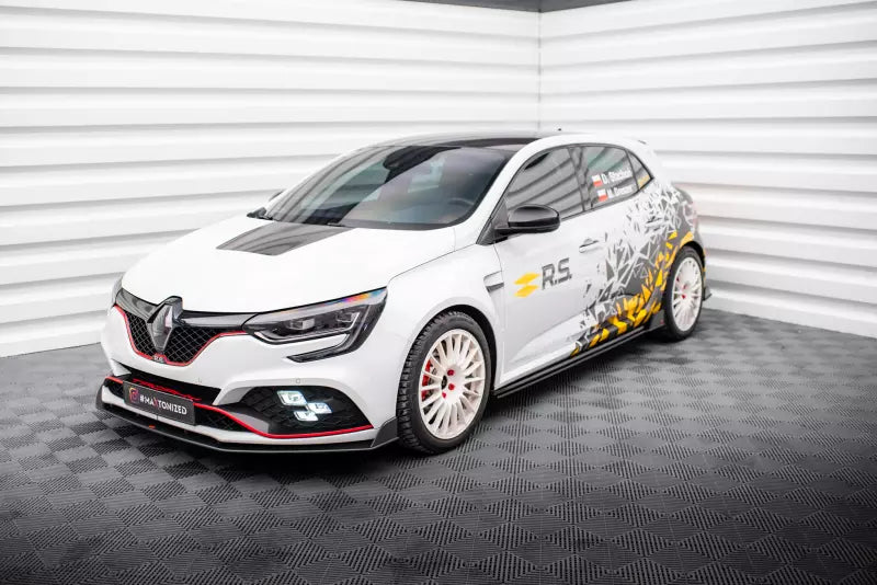 Maxton Design Street Pro Seitenschweller für Renault Megane RS Mk4 Schwarz matt – Ansicht 1