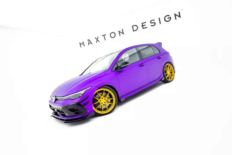 Maxton Design Street Pro Seitenschweller mit Flaps für VW Golf R 8 / 8 Facelift Hochglanz schwarz – Ansicht 3