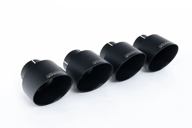 Maxton Design Heckdiffusor V.2 mit Milltek Sport Auspuff für BMW 1er F40 M135i Schwarz 4 x 100mm – Ansicht 3