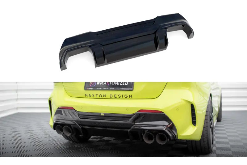 Maxton Design Heckdiffusor V.2 mit Milltek Sport Auspuff für BMW 1er F40 M135i Schwarz 4 x 100mm – Ansicht 4