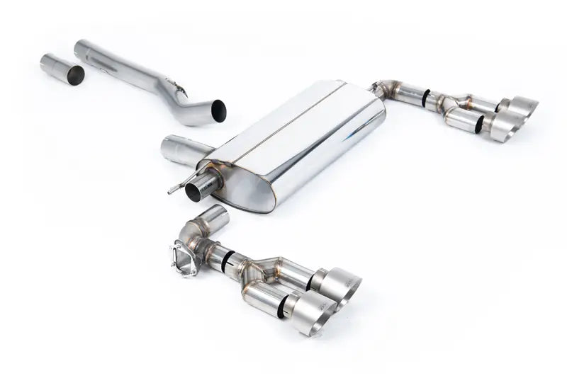 Maxton Design Heckdiffusor V.3 mit Milltek Sport Auspuff für BMW 1er F40 M135i Titan 4 x 100mm – Ansicht 2