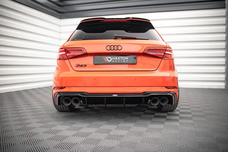 Maxton Design Heckdiffusor mit Milltek Sport Auspuff für Audi RS3 Sportback 8V Facelift Schwarz 4 x 100m – Ansicht 2