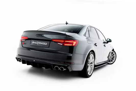 Maxton Design Heckdiffusor für Audi S4 Limousine / Avant B9 Hochglanz schwarz – Ansicht 1