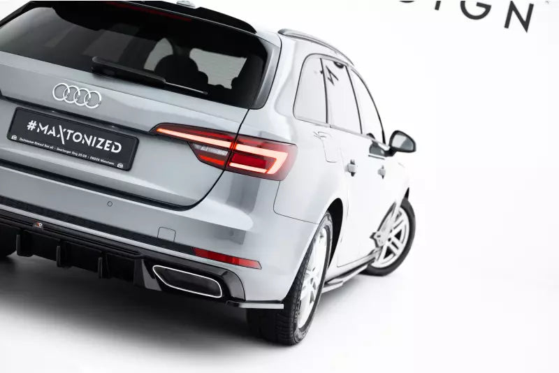 Maxton Design Diffusor Flaps für Audi A4 S-Line / S4 Limousine / Avant B9 Hochglanz schwarz – Ansicht 1