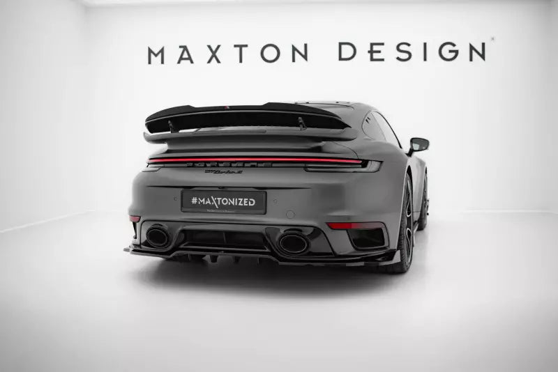 Maxton Design Heckdiffusor für Porsche 911 Turbo S Aero Kit 992 Hochglanz schwarz – Ansicht 1