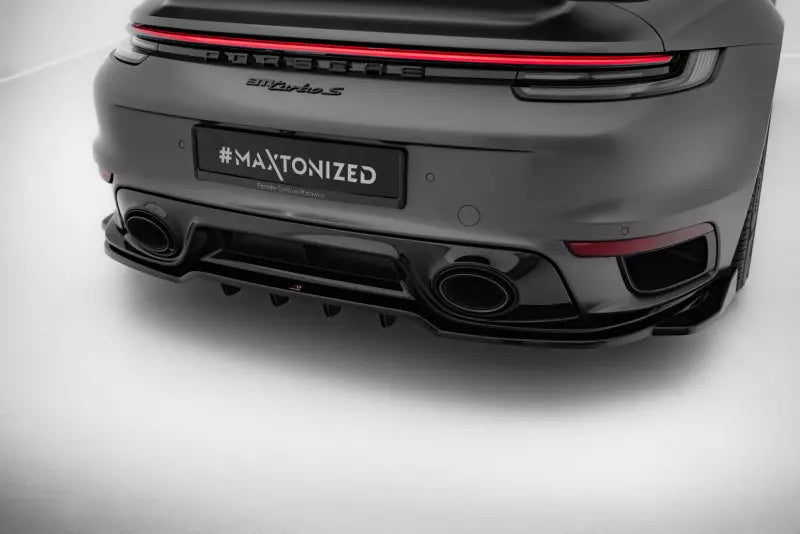 Maxton Design Heckdiffusor für Porsche 911 Turbo S Aero Kit 992 Hochglanz schwarz – Ansicht 2