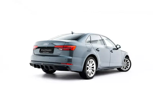 Maxton Design Heckdiffusor für Audi A4 S-Line Limousine / Avant B9 Hochglanz schwarz – Ansicht 1
