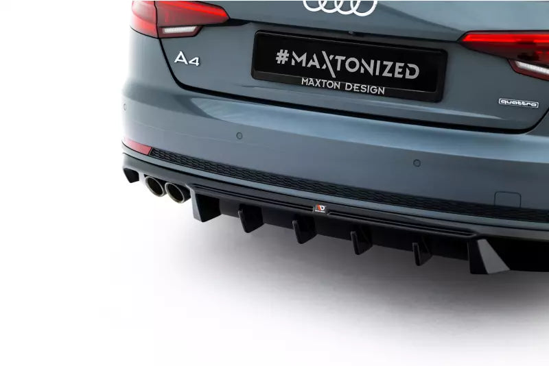 Maxton Design Heckdiffusor für Audi A4 S-Line Limousine / Avant B9 Hochglanz schwarz – Ansicht 3