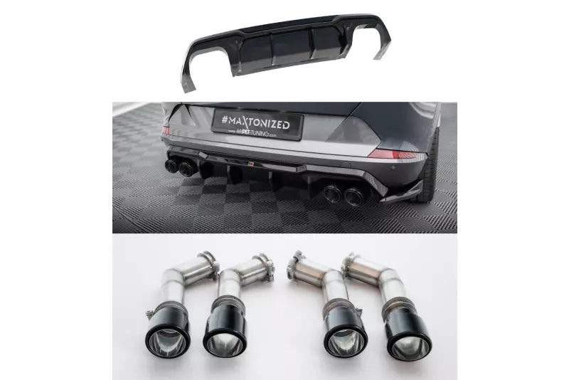 Maxton Design Heckdiffusor V.3 mit Endrohren Schwarz Cupra Formentor VZ Mk1 / Mk1 Facelift – Ansicht 2