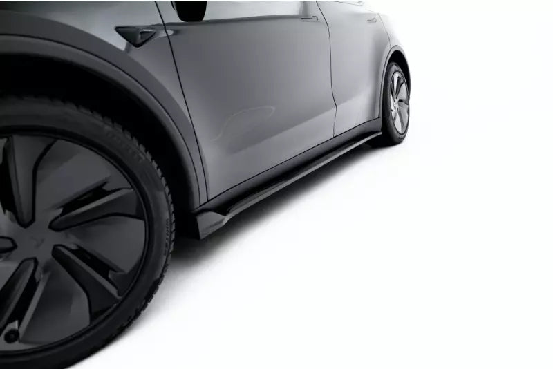 Maxton Design Seitenschweller (Paar) V.1 für Tesla Model Y Premium Mk1 Facelift Hochglanz schwarz – Ansicht 3