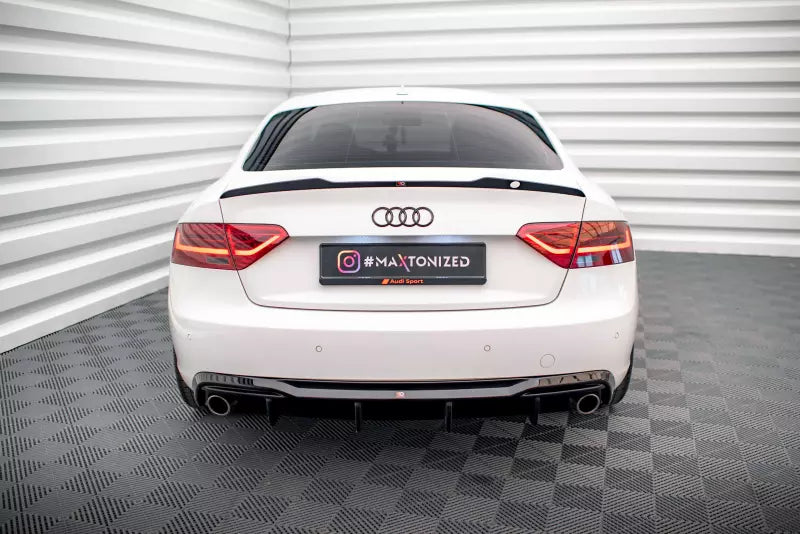 Maxton Design Heckdiffusor V.2 für Audi A5 Sportback B8 8T Standard Facelift Hochglanz schwarz – Ansicht 1