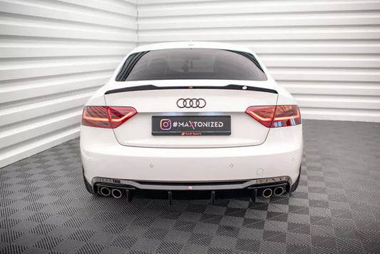 Maxton Design Heckdiffusor V.4 für Audi A5 Sportback B8 8T Standard Facelift Hochglanz schwarz – Ansicht 1