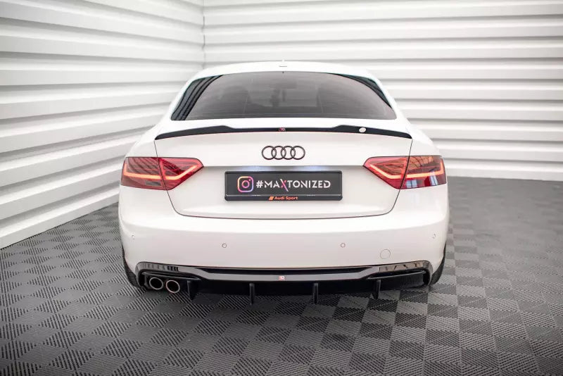 Maxton Design Heckdiffusor V.1 für Audi A5 Sportback B8 8T Standard Facelift Hochglanz schwarz – Ansicht 1