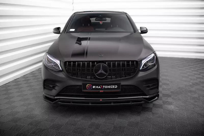 Maxton Design Frontlippe für Mercedes-Benz GLC Coupe AMG-Line / 43 AMG C253 Hochglanz schwarz – Ansicht 1