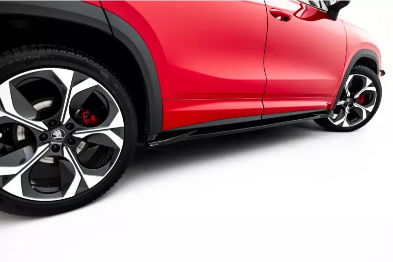 Maxton Design Seitenschweller (Paar) für Skoda Kodiaq RS Mk2 Hochglanz schwarz – Ansicht 4