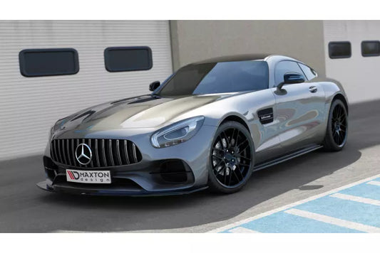 B-Ware Maxton Design Frontlippe V.1 für Mercedes-AMG GT S C190 Facelift Hochglanz schwarz – Ansicht 1