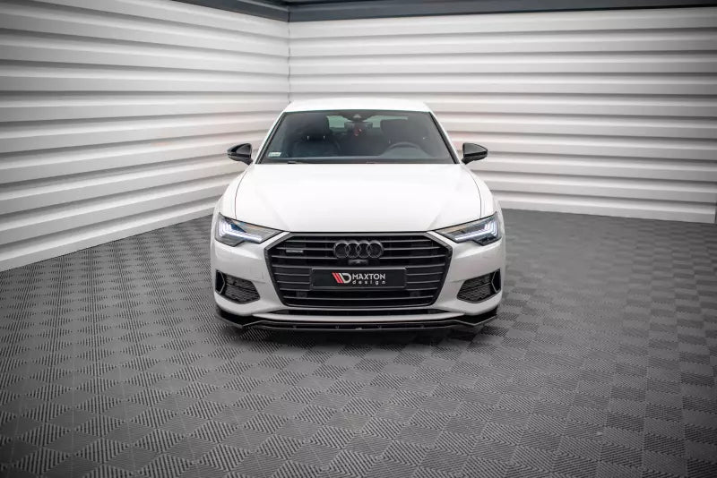 Maxton Design Frontlippe V.3 für Audi A6 C8 Hochglanz schwarz – Ansicht 1