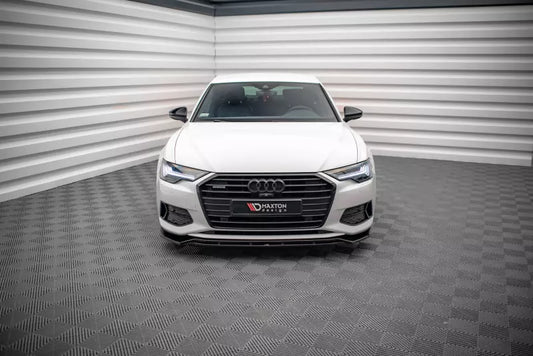Maxton Design Frontlippe V.3 für Audi A6 C8 Hochglanz schwarz – Ansicht 1