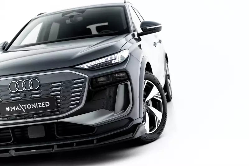 Maxton Design Frontlippe für Audi Q6 e-tron Standard / S-Line / SQ6 e-tron SUV / Sportback Mk1 Hochglanz schwarz – Ansicht 1