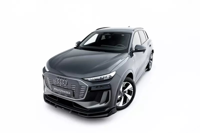 Maxton Design Frontlippe für Audi Q6 e-tron Standard / S-Line / SQ6 e-tron SUV / Sportback Mk1 Hochglanz schwarz – Ansicht 3