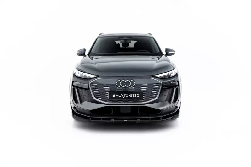 Maxton Design Frontlippe für Audi Q6 e-tron Standard / S-Line / SQ6 e-tron SUV / Sportback Mk1 Hochglanz schwarz – Ansicht 4