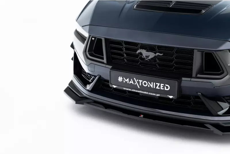 Maxton Design Frontlippe V.1 für Ford Mustang Dark Horse Mk7 Hochglanz schwarz – Ansicht 1