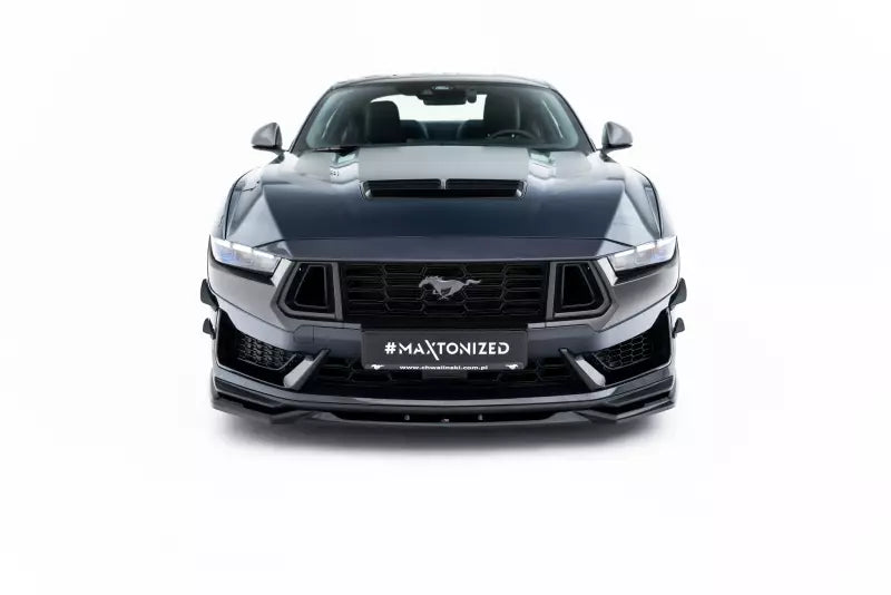 Maxton Design Frontlippe V.2 für Ford Mustang Dark Horse Mk7 Hochglanz schwarz – Ansicht 1