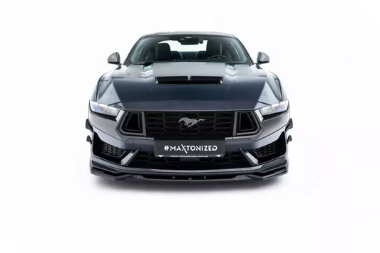 Maxton Design Frontlippe V.2 für Ford Mustang Dark Horse Mk7 Hochglanz schwarz – Ansicht 1