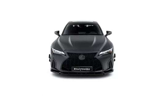 Maxton Design Frontlippe V.1 für Lexus IS 500 Mk3 Facelift 2 (XE30) Hochglanz schwarz – Ansicht 1