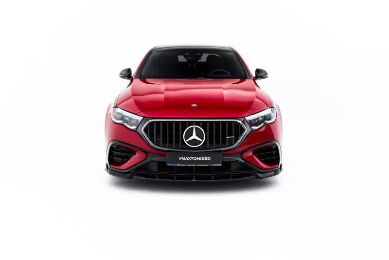 Maxton Design Frontlippe für Mercedes-AMG E53 Limousine / Kombi W214 Hochglanz schwarz – Ansicht 1