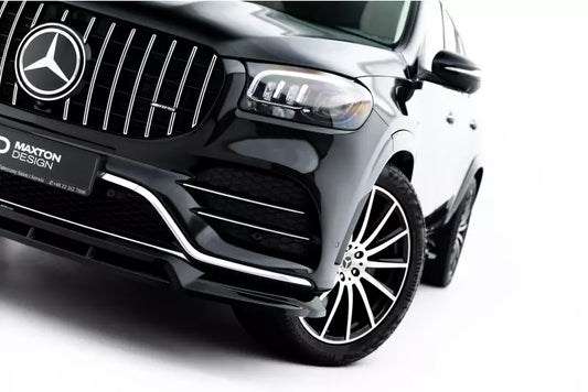 Maxton Design Frontlippe V.2 für Mercedes-Benz GLS AMG-Line X167 Hochglanz schwarz – Ansicht 1