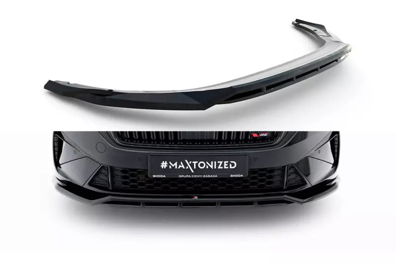Maxton Design Frontlippe V.1 für Skoda Octavia RS Liftback / Combi Mk4 Facelift Hochglanz schwarz – Ansicht 2