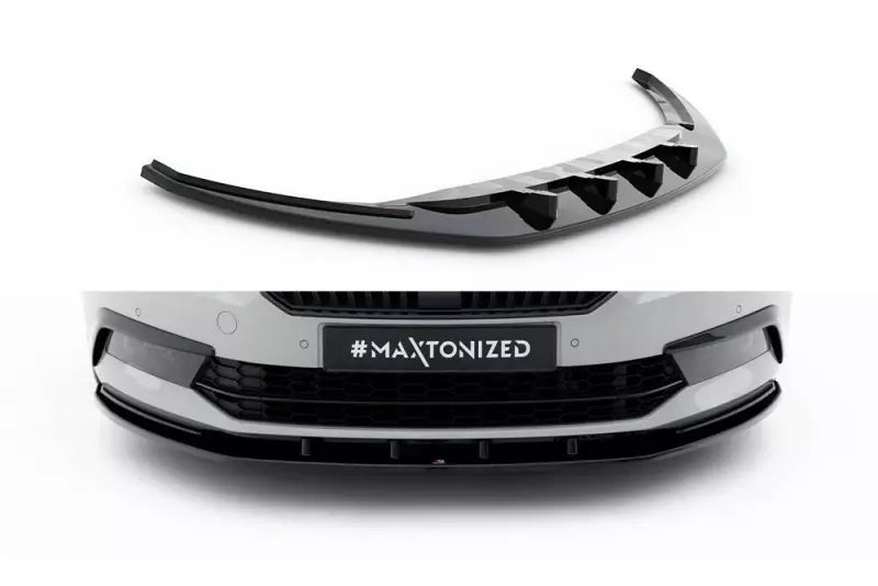 Maxton Design Frontlippe V.3 für Skoda Superb Liftback / Combi Mk3 Hochglanz schwarz – Ansicht 2