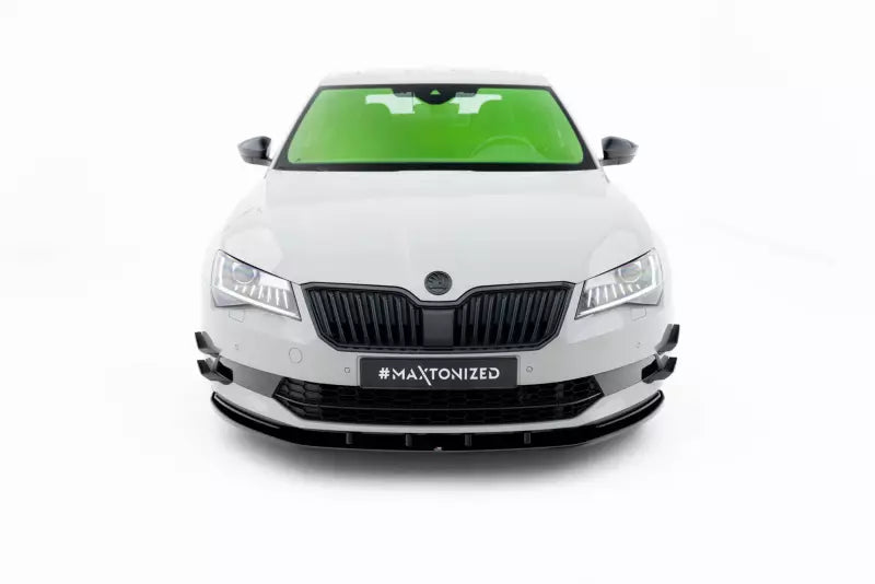 Maxton Design Frontlippe V.3 für Skoda Superb Liftback / Combi Mk3 Hochglanz schwarz – Ansicht 4