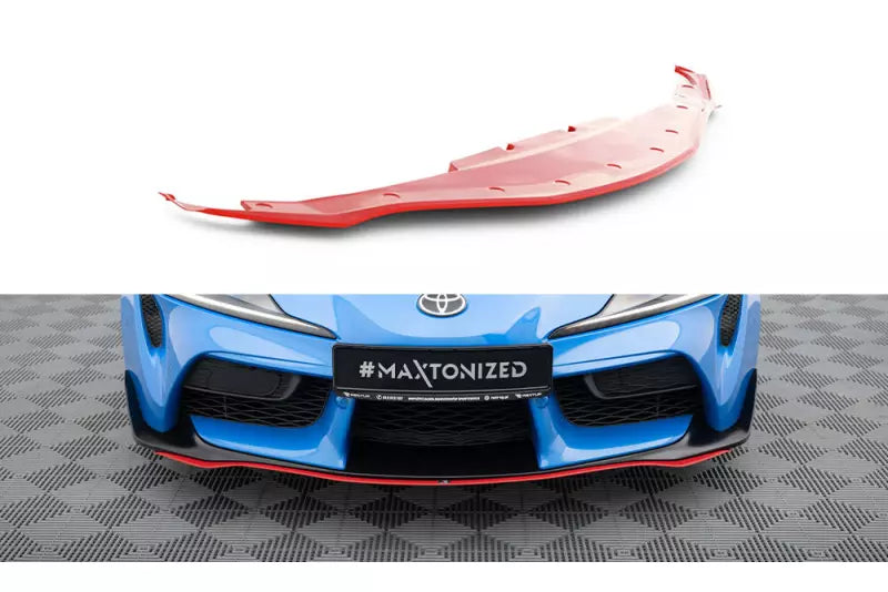 Maxton Design Frontlippe V.3 für Toyota Supra Mk5 rot – Ansicht 2