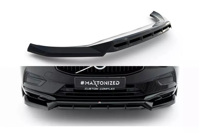 Maxton Design Frontlippe für Volvo XC60 Mk2 Hochglanz schwarz – Ansicht 2