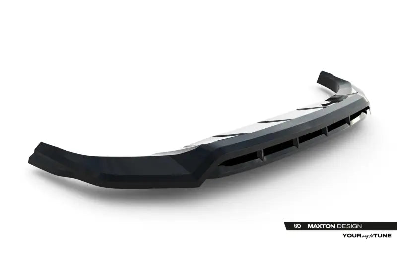 Maxton Design Frontlippe für Porsche Cayenne SUV / Coupe Mk3 Facelift Hochglanz schwarz – Ansicht 1