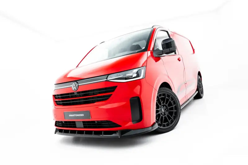Maxton Design Frontlippe V.1 für VW Transporter T7 Hochglanz schwarz – Ansicht 1
