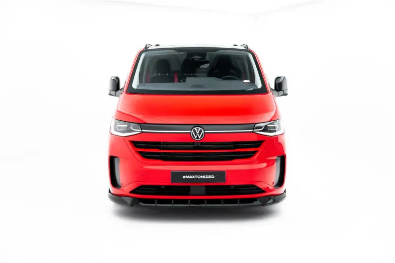 Maxton Design Frontlippe V.1 für VW Transporter T7 Hochglanz schwarz – Ansicht 2